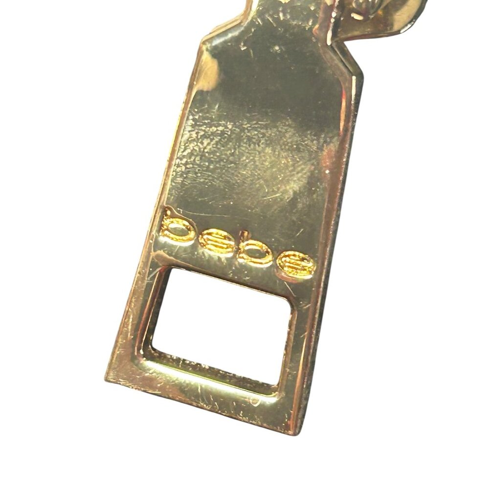 Bebe Los Angeles Back Pack Black Quilted Side Zip Purse - Picture 13 of 14